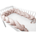 Apărătoare împletită MimiNu Beige Pink, 220x23cm
