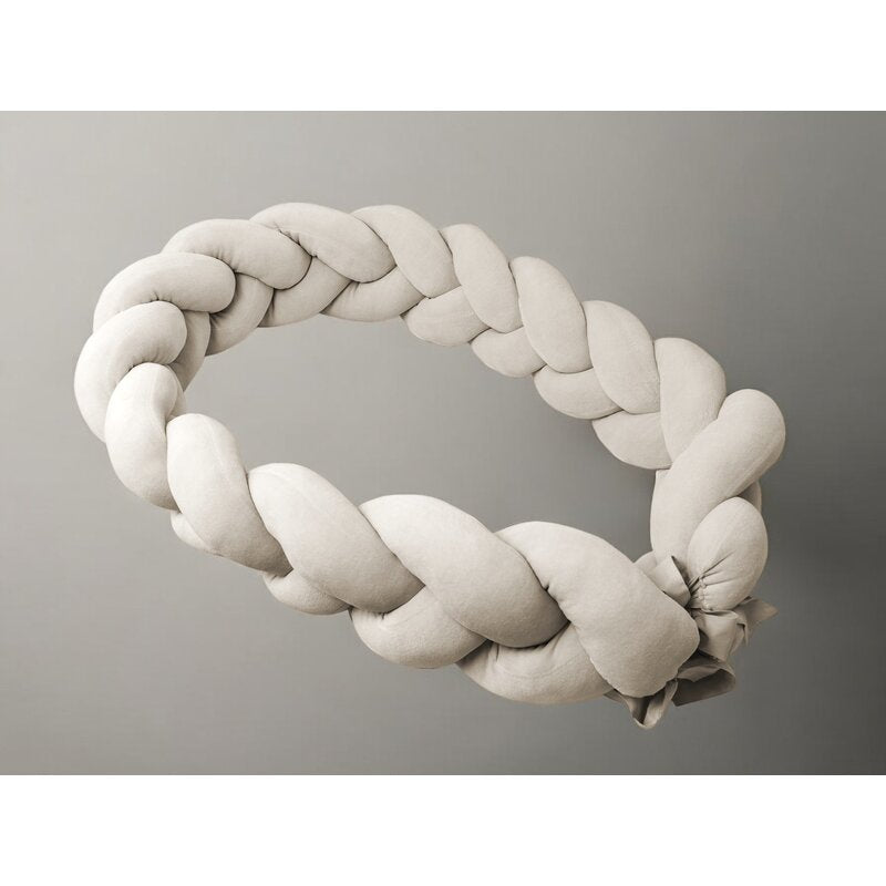 Apărătoare împletită MimiNu Soft Beige, 240x23cm