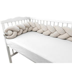 Apărătoare împletită MimiNu Soft Beige, 240x23cm