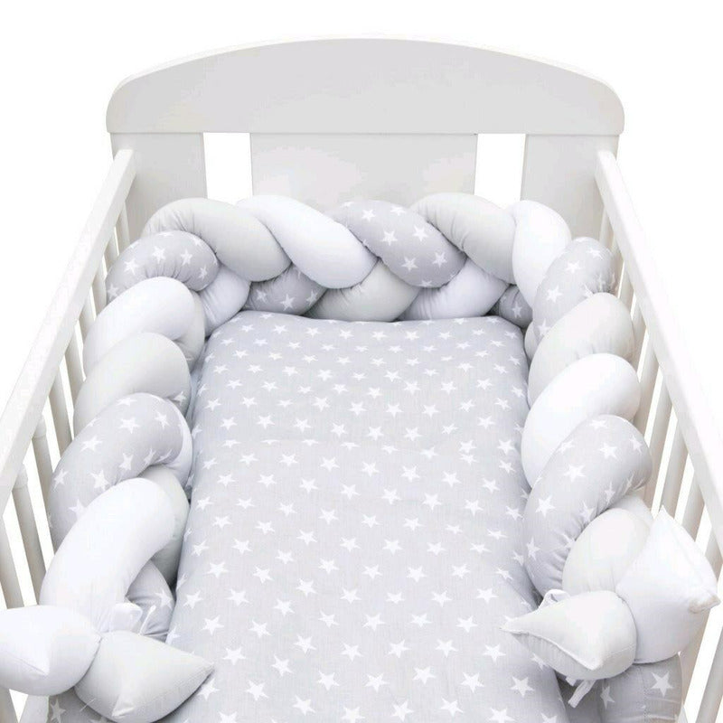Aparatoare impletita New Baby Stars 210 cm, Gri si alb – imagine ilustrativă a altui model cu buline