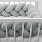 Aparatoare impletita New Baby Muselina 210 cm, Gri – detalii ale împletiturii și prinderii