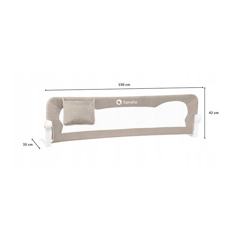 Protecție laterală de pat Lionelo Eva Bej Melange – schemă dimensiuni