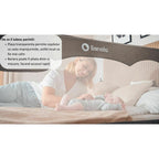 Protecție laterală de pat Lionelo Hanna Bej Melange – detaliu plasă