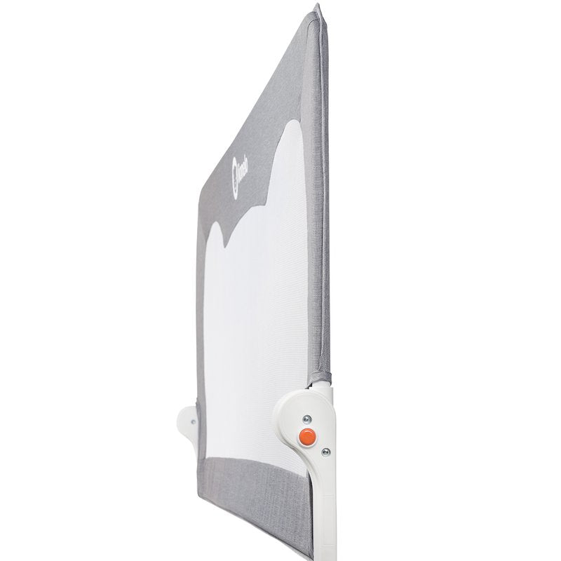 Protectie laterala pat, Lionelo, Hanna, Cu buzunar accesorii, 150x66 cm, Conform cu standardul european de securitate BS7072, Gri