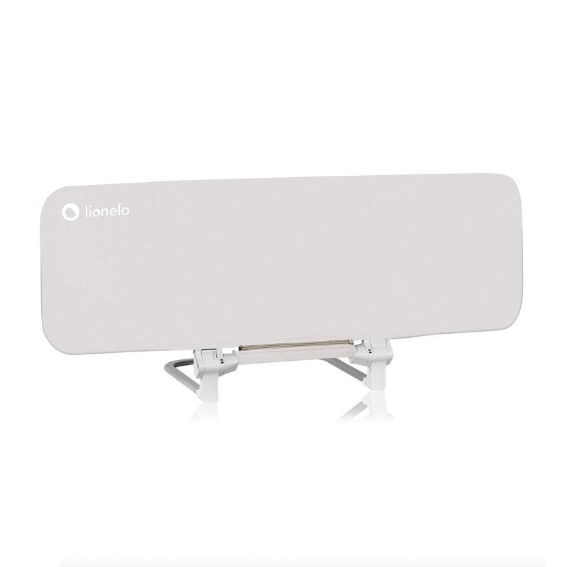 Protectie laterala pat, Lionelo, Lora, Pliabila, Sistem de blocare StandSafe, Geanta de transport inclusa, 105 x 45 cm, Bej