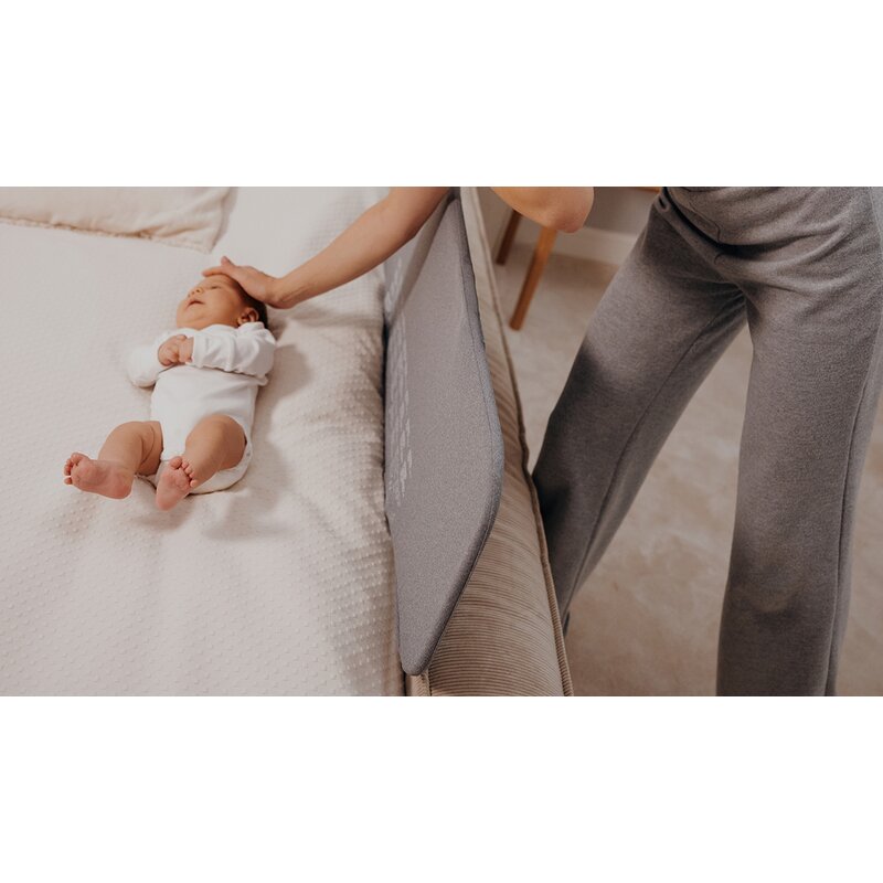 Protecție laterală de pat Lionelo Lora Bej Sand – montare la pat