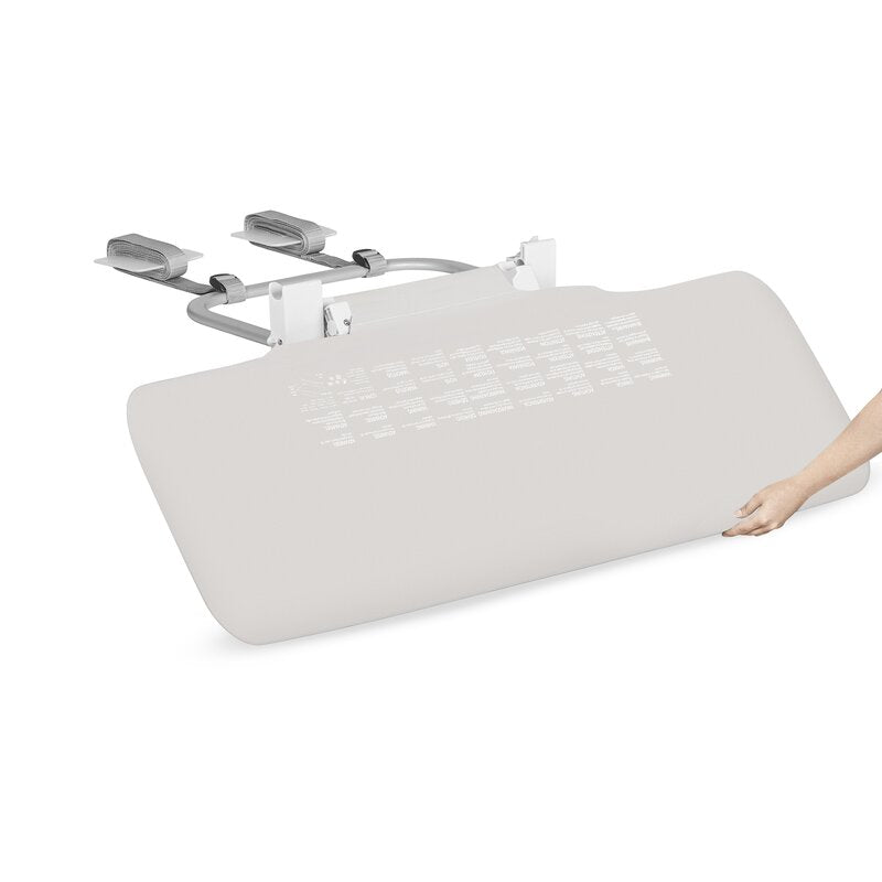 Protectie laterala pat, Lionelo, Lora, Pliabila, Sistem de blocare StandSafe, Geanta de transport inclusa, 105 x 45 cm, Bej
