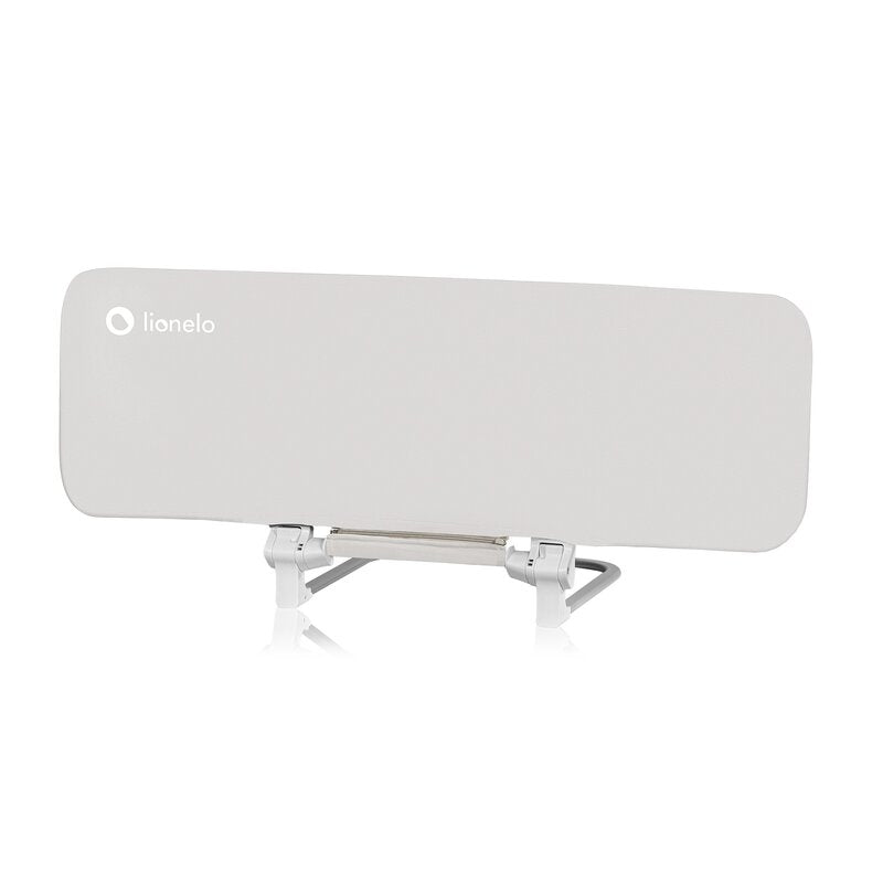 Protectie laterala pat, Lionelo, Lora, Pliabila, Sistem de blocare StandSafe, Geanta de transport inclusa, 105 x 45 cm, Bej