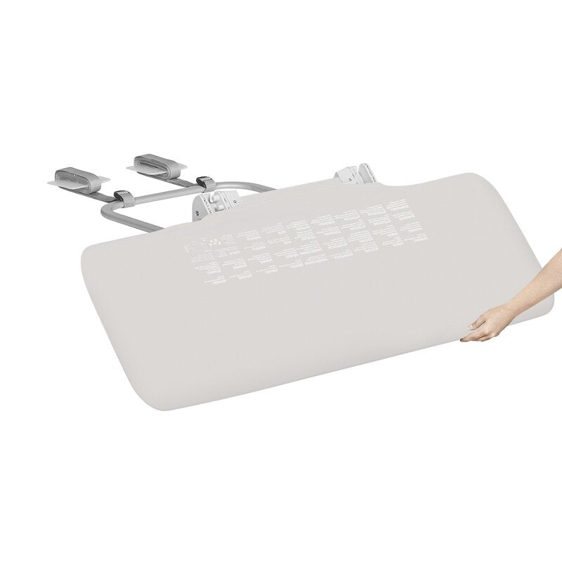 Protectie laterala pat, Lionelo, Lora, Pliabila, Sistem de blocare StandSafe, Geanta de transport inclusa, 105 x 45 cm, Bej