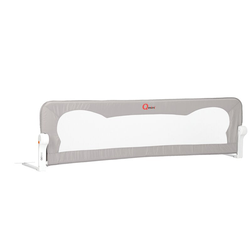 Protecție laterală pat Qmini Rhea 150x42 cm, Gri – prezentare produs