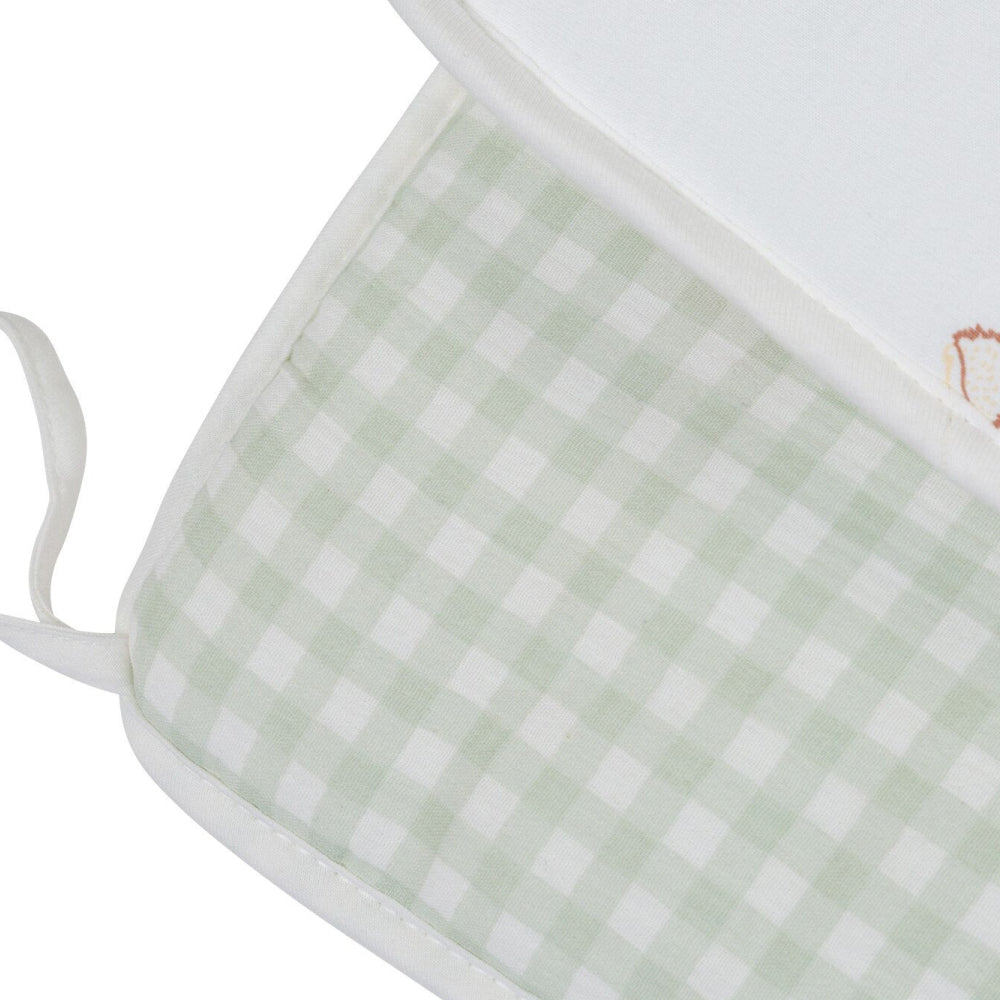 Protectie patut Childhome 35x340 cm Jerse Muselina Verde