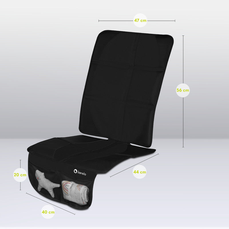 Protecție banchetă Lionelo Sikker Negru – dimensiuni ilustrate ale protecției