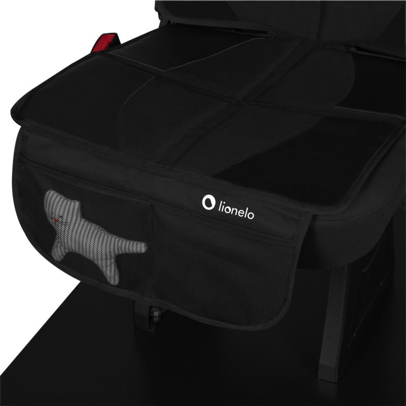 Protecție banchetă Lionelo Sikker Negru – buzunarul frontal văzut de aproape