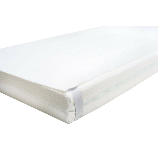 Protectie saltea, Bubaba, Impermeabila, Pentru patut de dimensiunea 200x90 cm, Din poliuretan, Spalare la 95 grade, 0 luni+, White