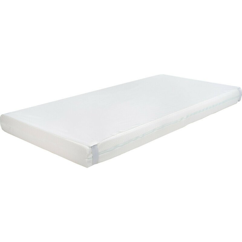 Protectie saltea, Bubaba, Impermeabila, Pentru patut de dimensiunea 200x90 cm, Din poliuretan, Spalare la 95 grade, 0 luni+, White