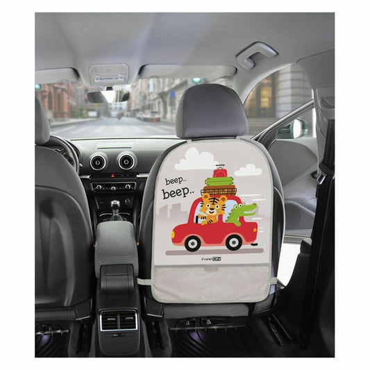 Protectie spatar, FreeON, Pentru masina, Cu buzunar pentru obiecte mici, Usor de montat, 61x45 cm, Lion