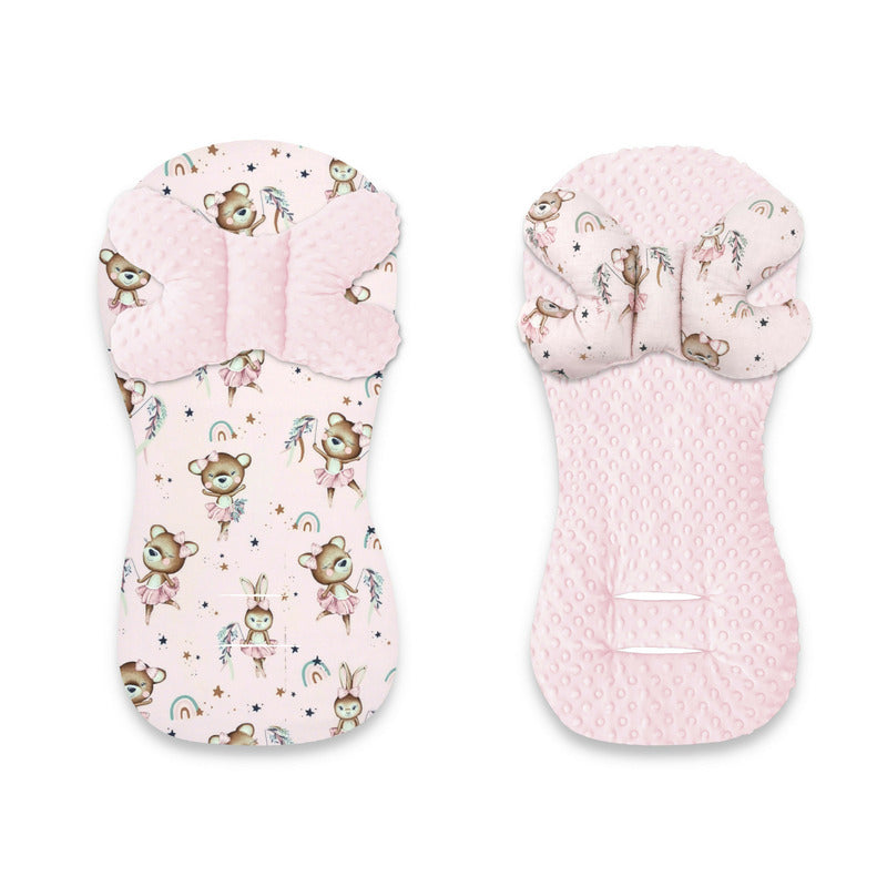 Protecție textilă cu pernă Butterfly MimiNu Little Ballerina Pink, 35x70 cm