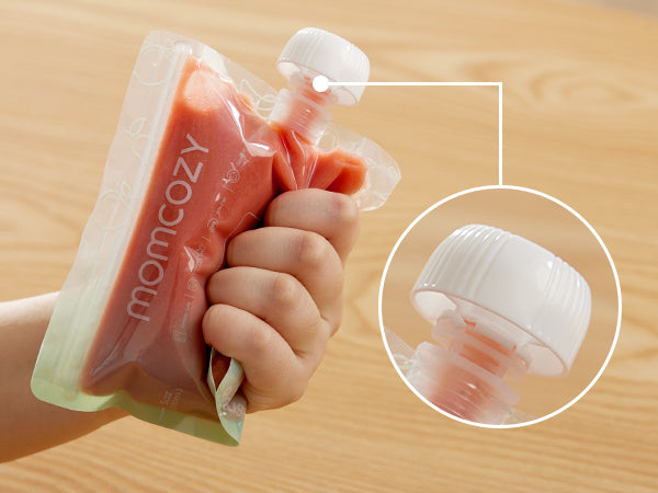 Pungi Alimentare Reutilizabile Momcozy 100 ml Set 10 Bucati Fara BPA Stand-Up