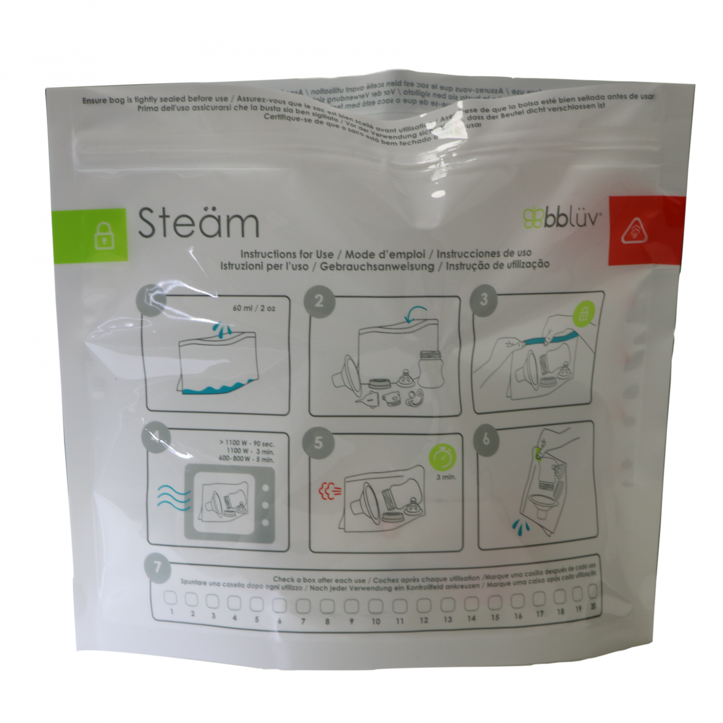 Pungi pentru sterilizare rapidă la microunde bbluv Steam