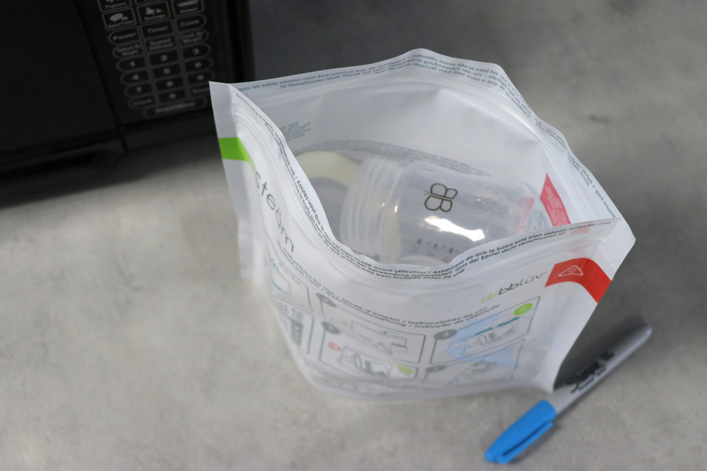 Pungi pentru sterilizare rapidă la microunde bbluv Steam