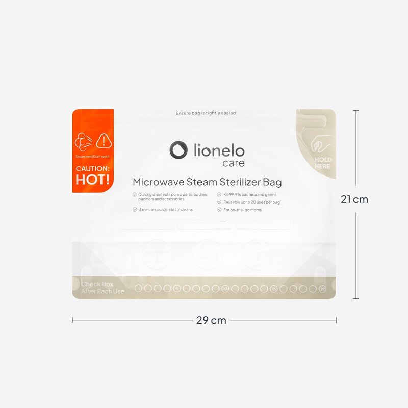 Pungi sterilizare microunde Lionelo Thermbag, Set 8 buc