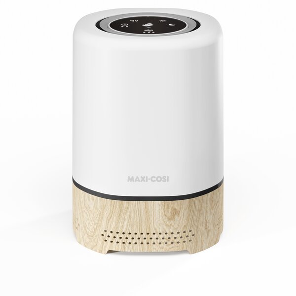 Purificator de Aer 3-in-1 Maxi-Cosi Clean, Filtru HEPA 13, Lampă de Noapte, Sunete Liniștitoare, Alb