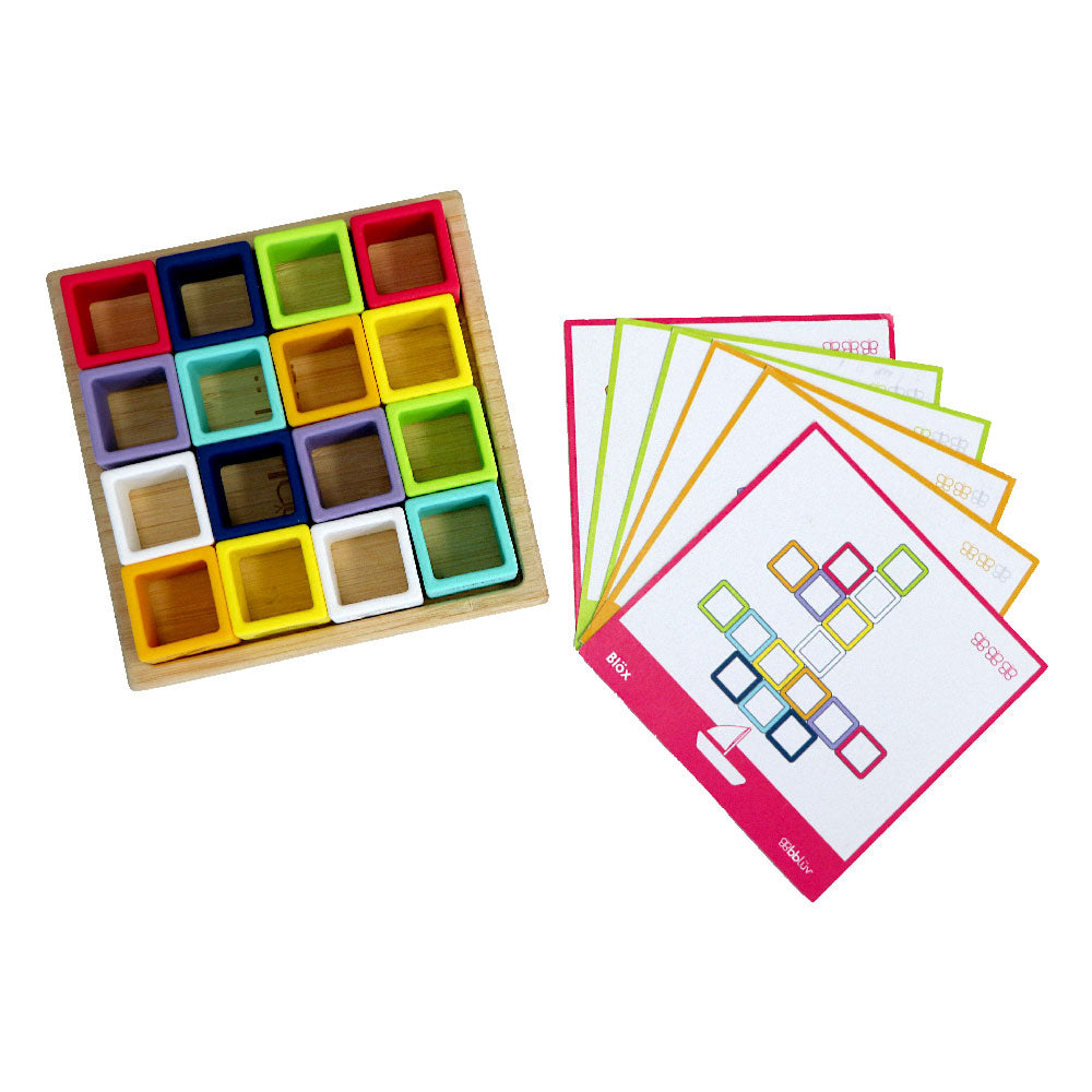 Puzzle din silicon bbluv Blox 12 piese pentru baie si joaca 6 luni+