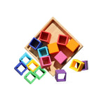 Puzzle din silicon bbluv Blox 12 piese pentru baie si joaca 6 luni+