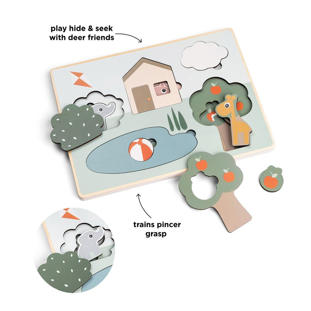 Puzzle Done by Deer din lemn Deer Friends Colour Mix