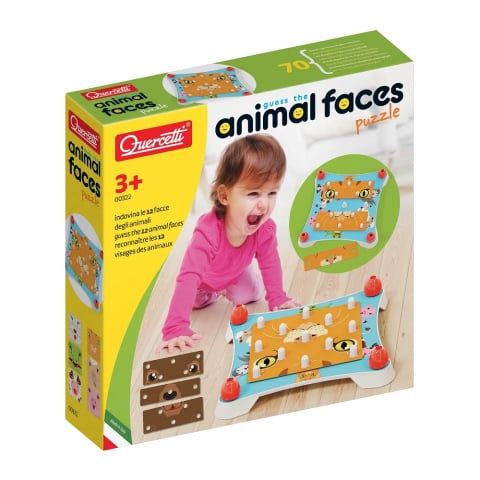 Puzzle Quercetti Ghiceste Animalul – cutia puzzle-ului cu animale