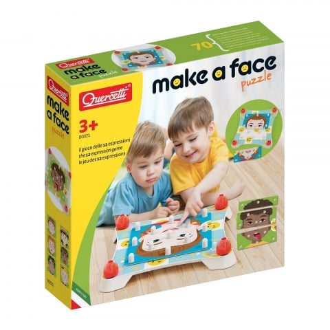 Puzzle Quercetti Make a Face – cutia puzzle-ului Make a Face