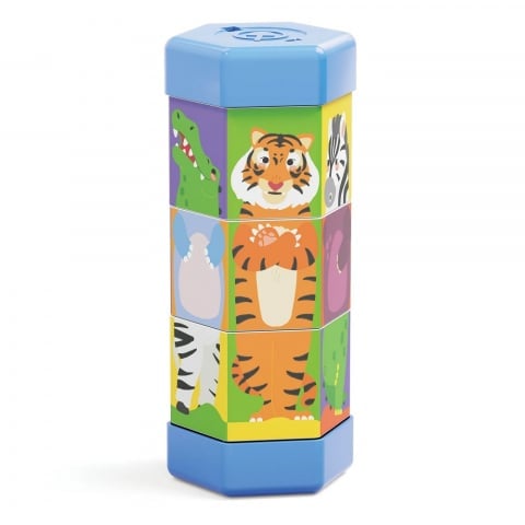 Puzzle Quercetti Tubo Mix  Match Animale