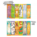 Puzzle rotativ Quercetti Tubo Mix & Match Animale – benzi ilustrate cu animale din junglă și de la fermă
