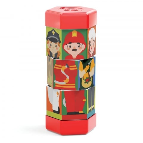 Puzzle Quercetti Tubo Mix  Match Meserii