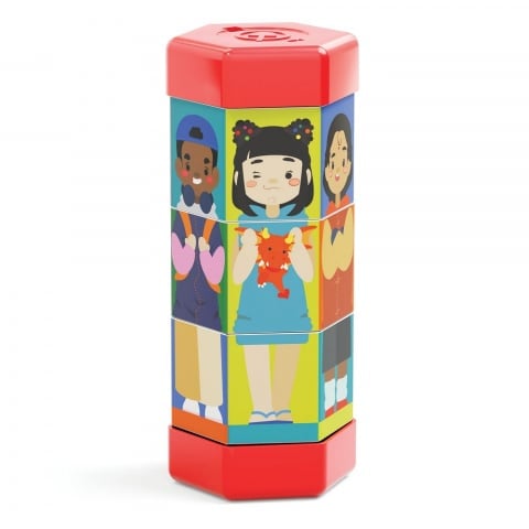 Puzzle Quercetti Tubo Mix  Match Meserii
