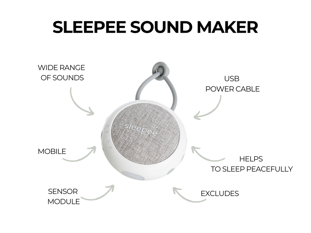 Baby Nest Modular Sleepee 4 in 1 cu Arcada de Jucarii si Aparat Sunete, Laterale Detasabile, Sand