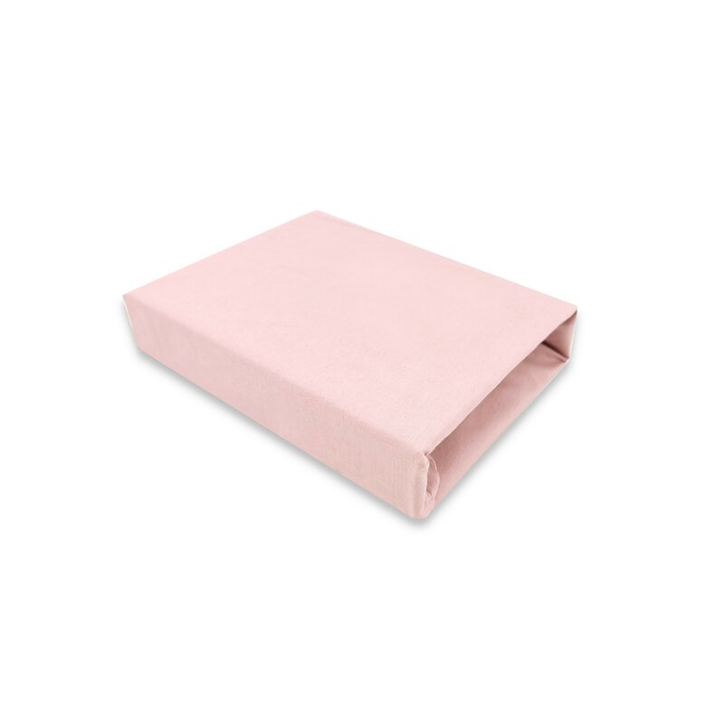 Cearceaf cu elastic Qmini Theo 85x46 cm, Powdery pink – imagine 4