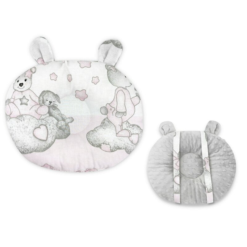 Pernă Qmini Teddy Bear with Pink Heart 30x23 cm
