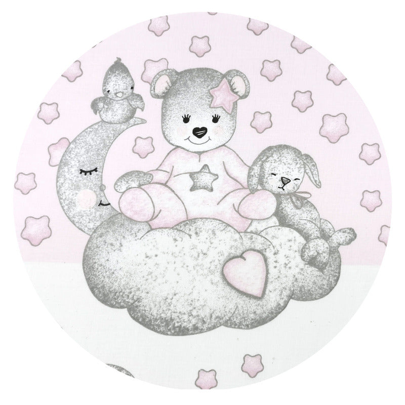 Pernă Qmini Teddy Bear with Pink Heart 30x23 cm