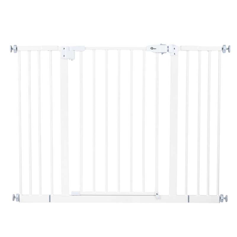 Poartă siguranță Qmini Thor 74–109,4 cm, Alb