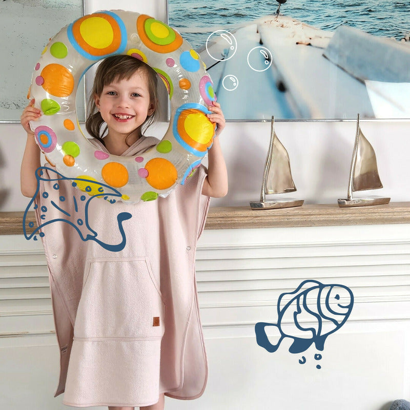 Poncho baie Qmini Heather 1-4 ani, cu glugă – imagine 11