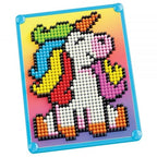 Joc mozaic Quercetti Pixel Art Basic Unicorn – mozaic cu unicorn în ramă albastră