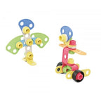 Set constructie Quercetti Tecno Jumbo Eco – două modele construite cu lamele și roți