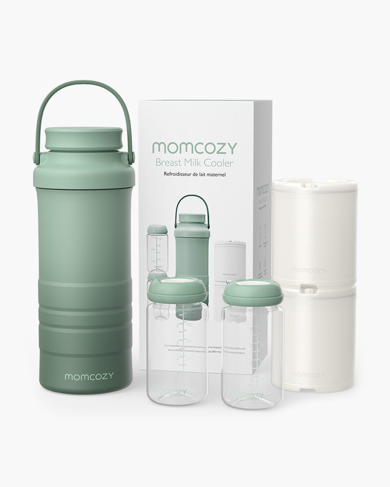 Racitor Portabil Lapte Matern Momcozy 650ml Tub Racire 360 Fara Pachete Gheata 24h