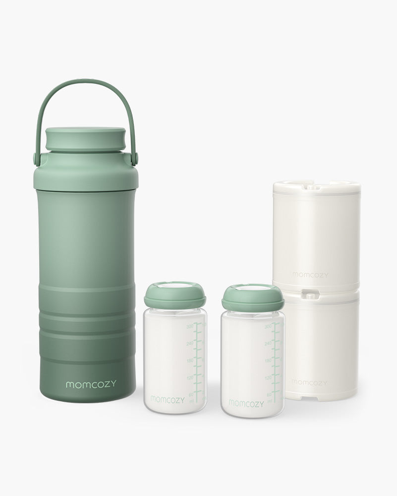 Racitor Portabil Lapte Matern Momcozy 650ml Tub Racire 360 Fara Pachete Gheata 24h