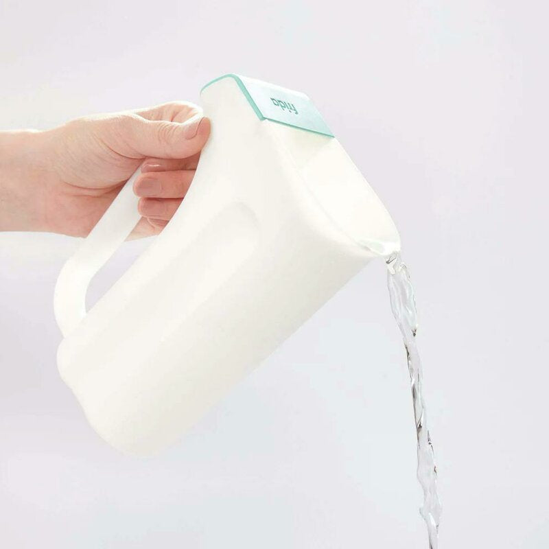 Recipient de clatire, Fridababy, Control The Flow Rinser, 2 moduri de turnare, Protectie ochi si urechi, Maner ergonomic, Compatibila cu masina de spalat vase, Alb
