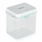 Recipient depozitare lapte praf, Feedo, 1700 ml, Capac etans, Din plastic, Fara BPA, Turcoaz