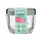 Recipient ermetic din sticla Beaba 150 ml Sage Green / Terracotta