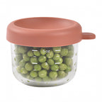 Recipient ermetic din sticla Beaba 150 ml Sage Green / Terracotta