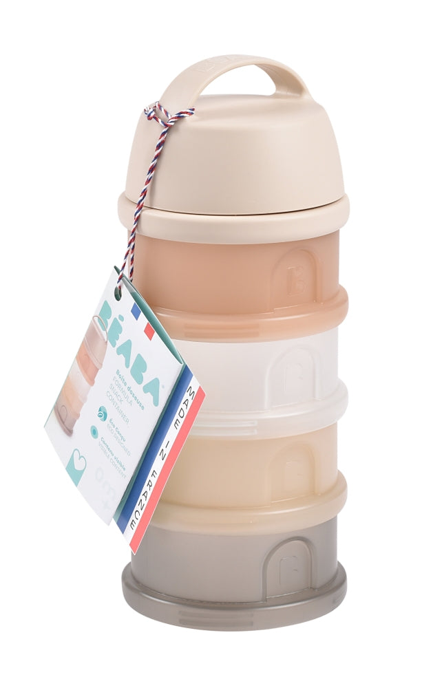 Recipient lapte praf 4 compartimente Beaba transparente Clay